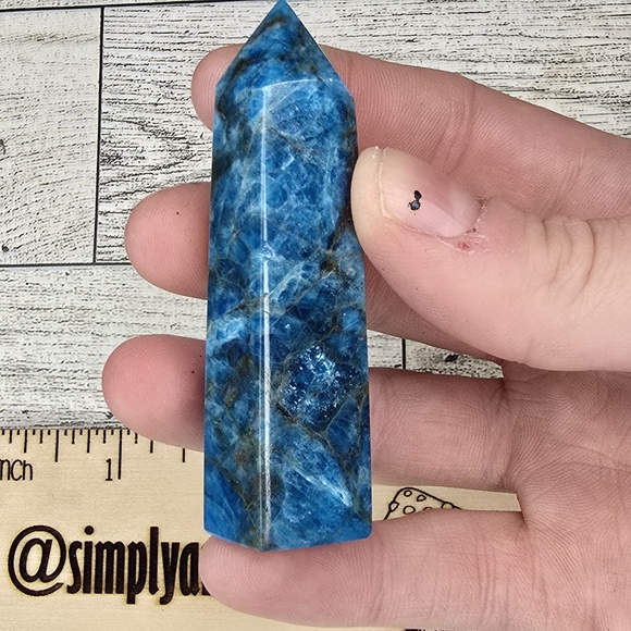 Blue Apatite Crystal Tower - Picture 3 of 5